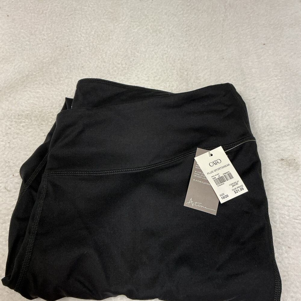 Cato Est 1946 Plus Size 18/20W Leggings Black Active Wear NWT 3495